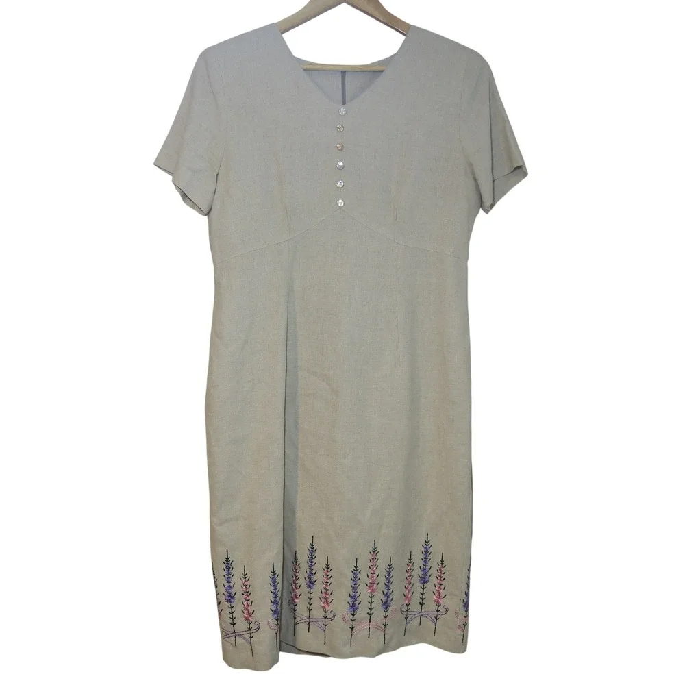 Vintage | Dresses | Vintage Linen Dress Beige Floral Embroidered Knee Length 8 Petite | Poshmark Vintage | Dresses | Vintage Linen Dress Beige Floral Embroidered Knee Length 8 Petite | Poshmark
